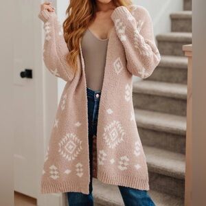 Savanna Jane Keep Them‎ Waiting Mocha Cardigan- Small